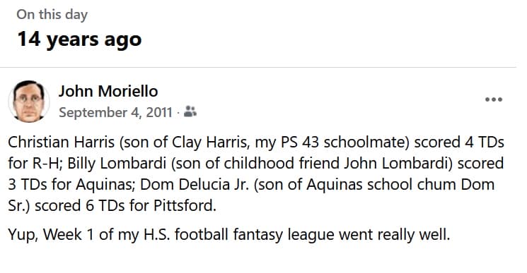 Facebook memory